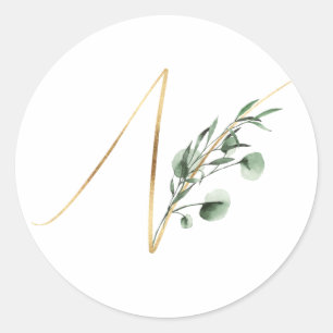 Adesivo Monograma de inverno - letra de Natal N