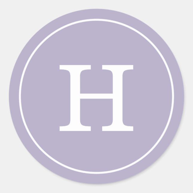 Adesivo Monograma de lavanda (Frente)