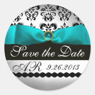 ADESIVO MONOGRAMA DE MASSA NEGRA AZUL DE FITA BRANCA