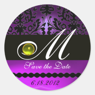 Adesivo MONOGRAMA DE MASSA NEGRA E PURPLE, YellowTopaz