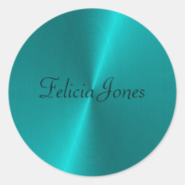 Adesivo Monograma de metal falso brilhante azul