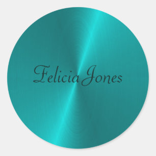 Adesivo Monograma de metal falso brilhante azul