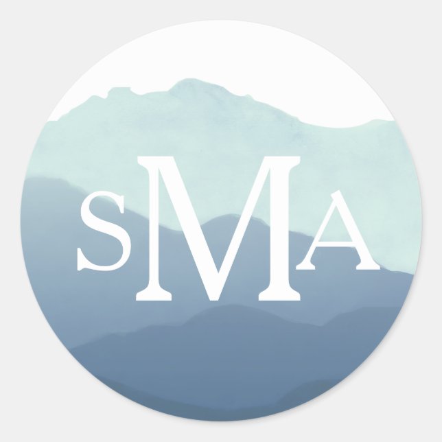 Adesivo Monograma de Montanha (Frente)