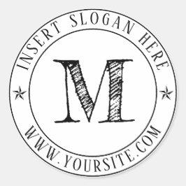 Adesivo Monograma de negócios personalizado