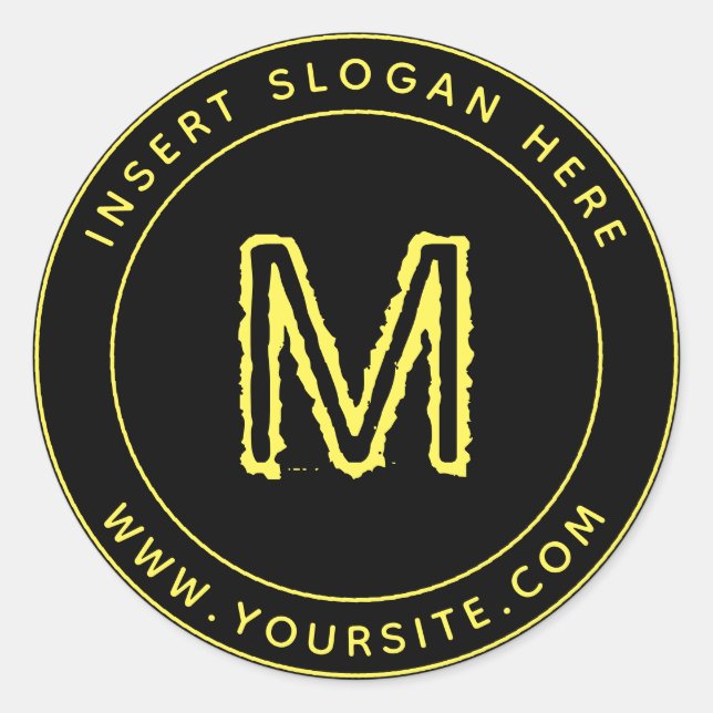 Adesivo Monograma de negócios personalizado (Frente)