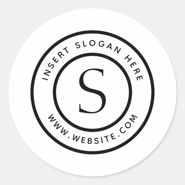 Adesivo Monograma de negócios personalizado (Frente)