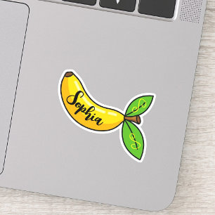 Adesivo Monograma de Nome Personalizado   Professor Banana