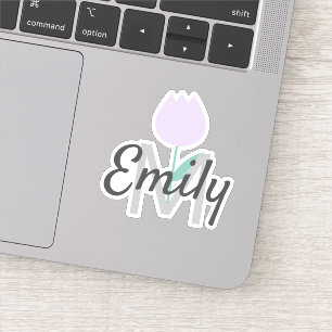 Adesivo Monograma de Nome Personalizado Tulipa da Primaver