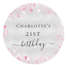 Monograma de poeira cor-de-prata rosa-prateada