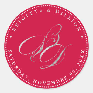 Adesivo Monograma de prata PixDezine Faux (A-Z)