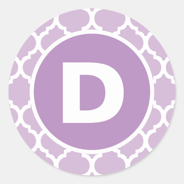 Adesivo Monograma de Quatrefoil Puro (Frente)