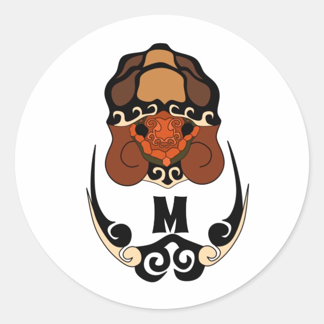 Adesivo Monograma de Refrigeração Tortoise Engraçado (Frente)