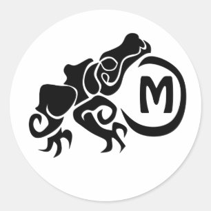 Adesivo Monograma de Sapo Tribal Wick