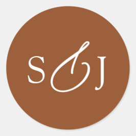 Adesivo Monograma de Script Elegante Mínimo