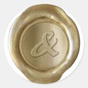 Adesivo Monograma de Selo de Cera - Dourado - Artístico &