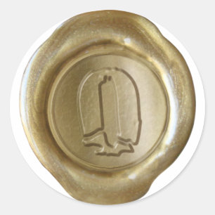Adesivo Monograma de Selo de Cera - Dourado - Boulder O -