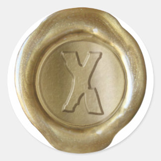 Adesivo Monograma de Selo de Cera - Dourado - Boulder X -