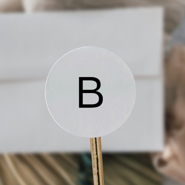 Adesivo Monograma de Tipografia Negra Moderna (Criador carregado)