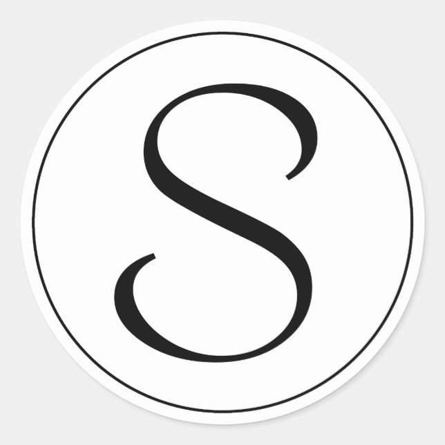 Adesivo Monograma do anel preto Bernhard Tango (Frente)