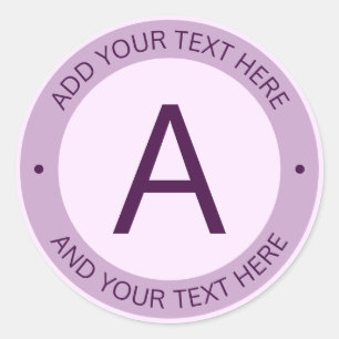 Adesivo Monograma do estilo de logotipo moderno Roxo