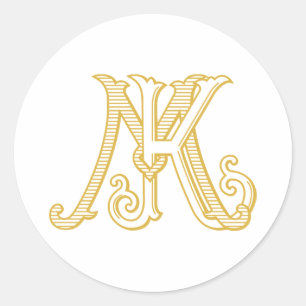 Adesivo Monograma do KM Sticker ou Monograma MK