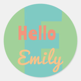 Adesivo Monograma do monograma da menta, cor-de-rosa, mode