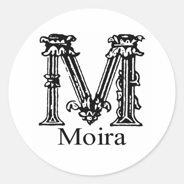 Adesivo Monograma do rico: Moira (Frente)
