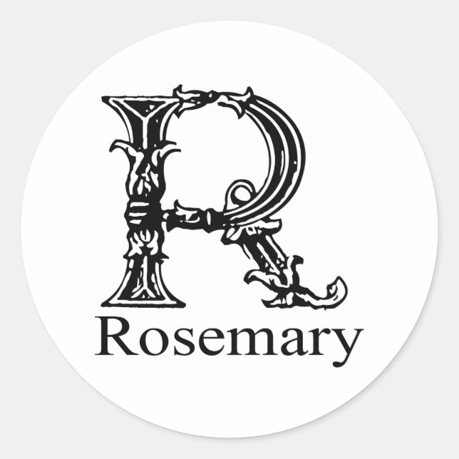 Adesivo Monograma do rico: Rosemary (Frente)