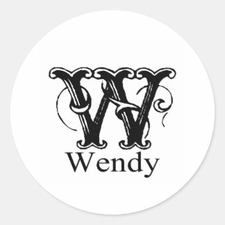 Adesivo Monograma do rico: Wendy