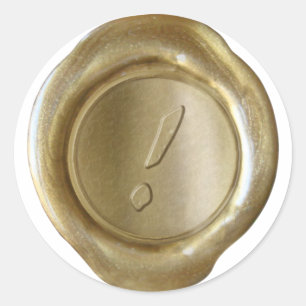 Adesivo Monograma do selo da cera - ouro - artístico! -