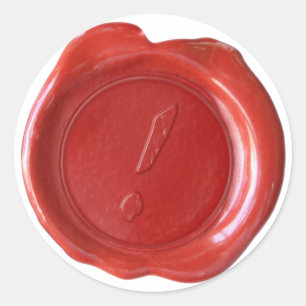 Adesivo Monograma do selo da cera - vermelho - artístico!