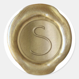 Adesivo Monograma do selo de cera - Dourado - ModernSlim S