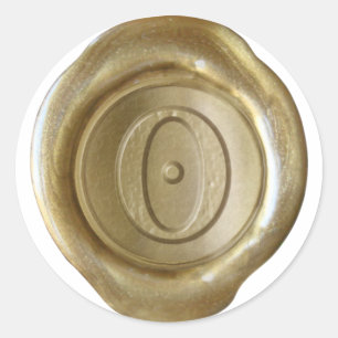 Adesivo Monograma do selo de cera - Dourado - O vitoriano