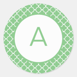 Adesivo Monograma do teste padrão de Quatrefoil