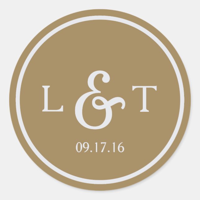 Adesivo Monograma Dourado (Frente)