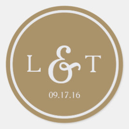 Adesivo Monograma Dourado