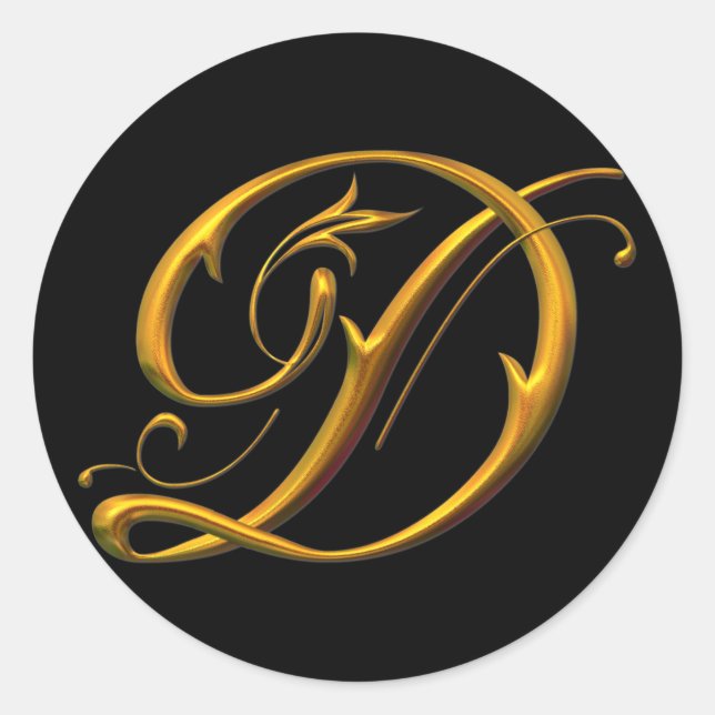 Adesivo Monograma Dourado de líquido (Frente)