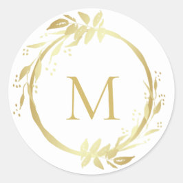 Adesivo Monograma Dourado Foca-Foca de Fármacos de Natal B