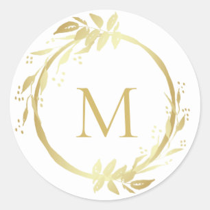 Adesivo Monograma Dourado Foca-Foca de Fármacos de Natal B