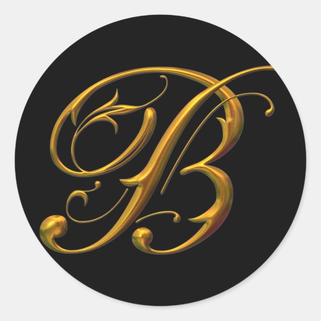 Adesivo Monograma Dourado líquido B (Frente)