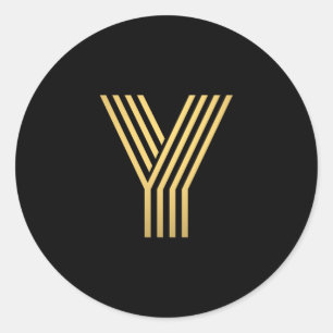 Adesivo Monograma Dourado moderno