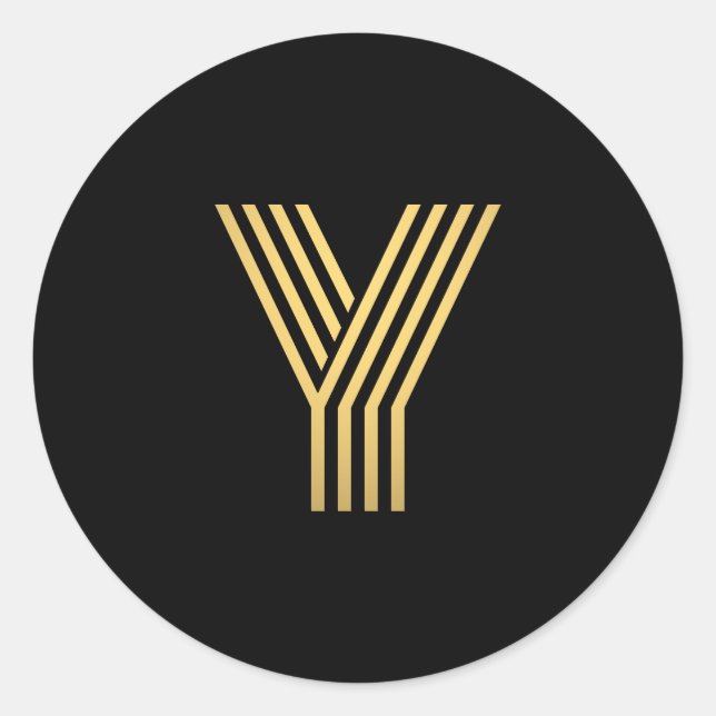 Adesivo Monograma Dourado moderno (Frente)