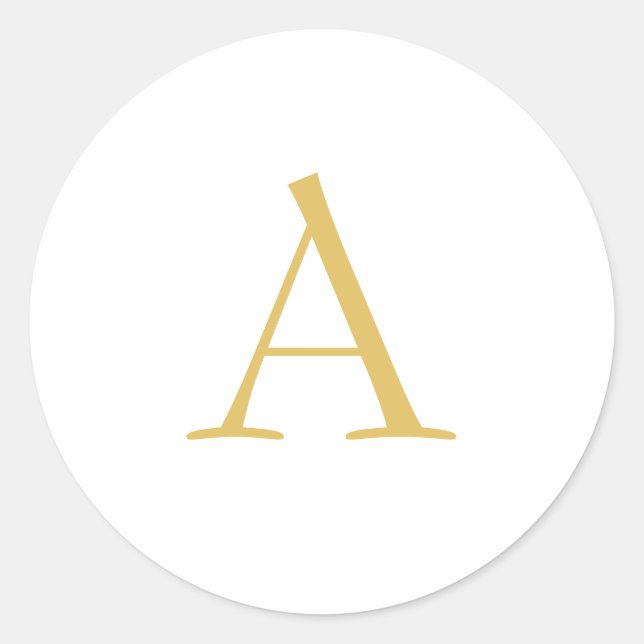 Adesivo Monograma Dourado Personalizado Profissional (Frente)
