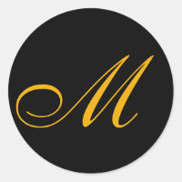 Monograma Dourado Preto Inicial