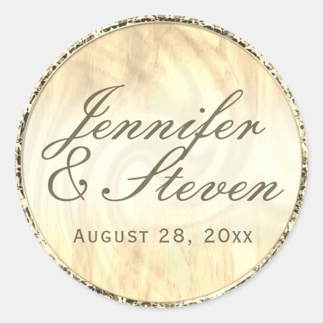 Adesivo Monograma Dourado Selo Molho (Frente)