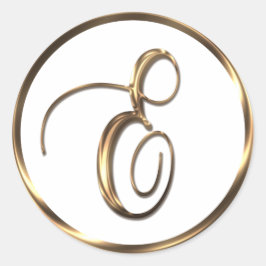 Adesivo Monograma E Faux Bronze