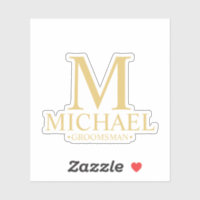 Monograma e Nome do Padrinho de casamento Personal
