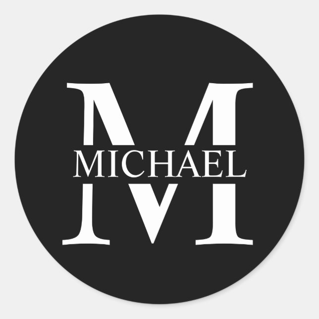 Adesivo Monograma e Nome Personalizados (Frente)