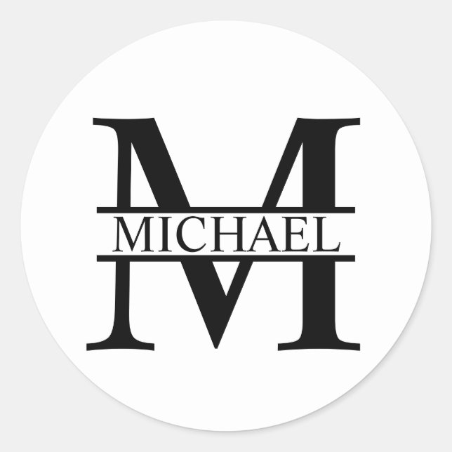 Adesivo Monograma e Nome Personalizados (Frente)