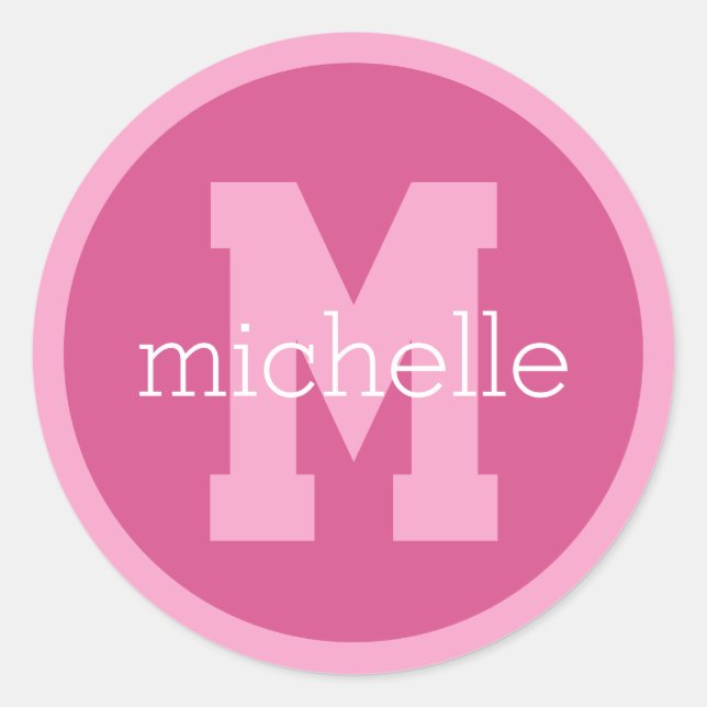 Adesivo Monograma e nome personalizados (Frente)